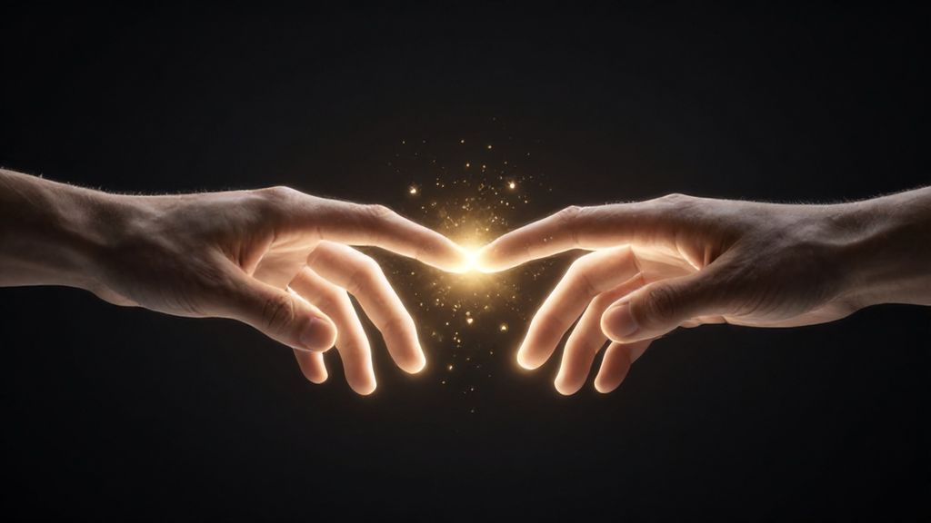 Абстрактный символ взаимного согласия и сближения