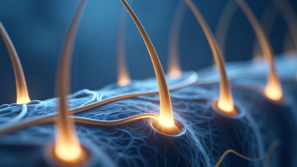 Символическое изображение нейрохимической связи через прикосновение