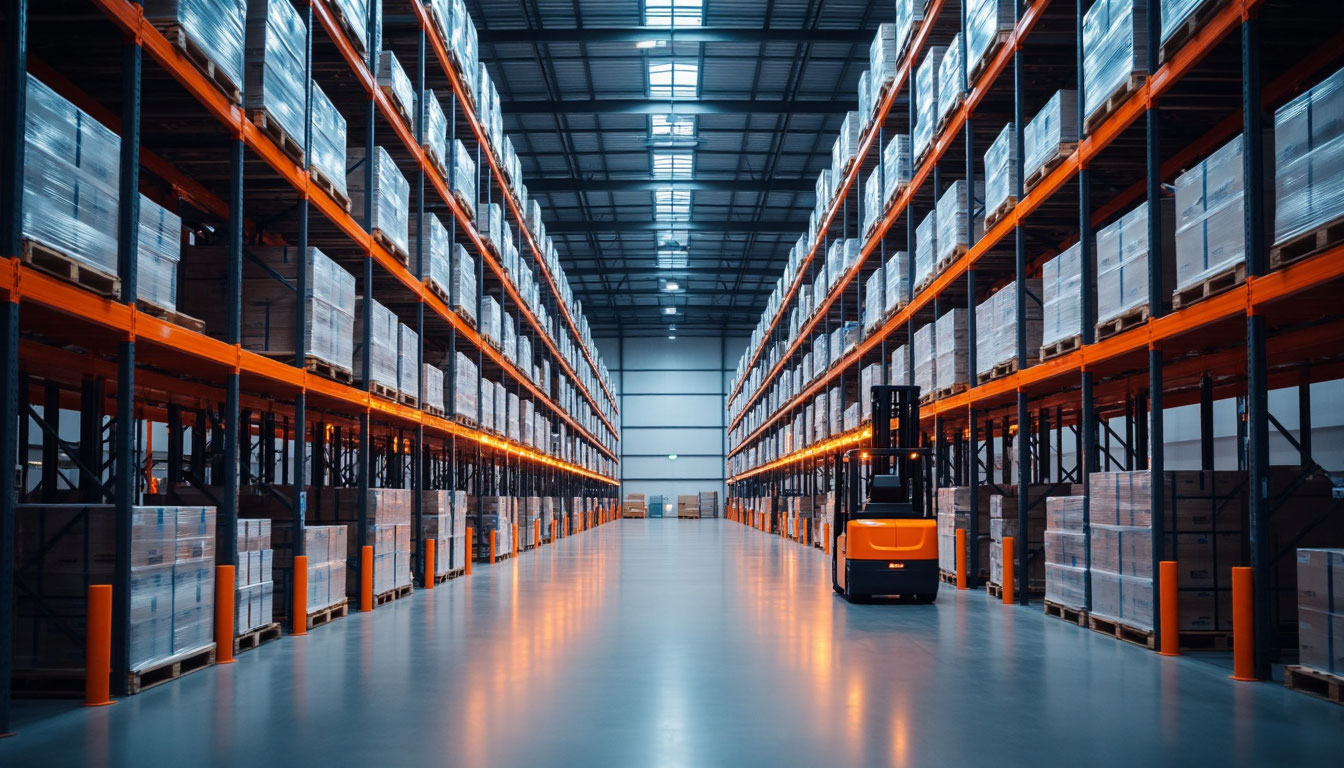 Современный склад автозапчастей Автодок с адресным хранением