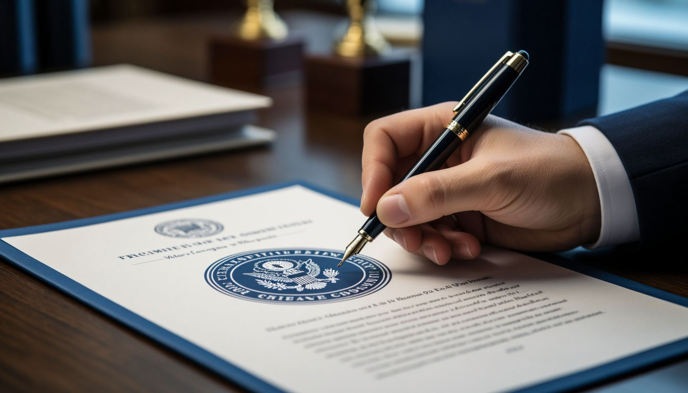 Процесс подписания документа при вручении с контролем ответа