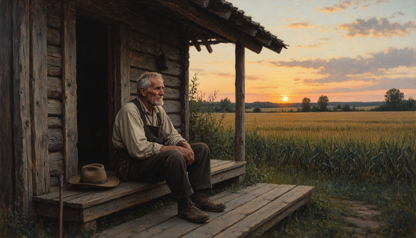 Образ народного спокойствия и философского отношения к жизни.