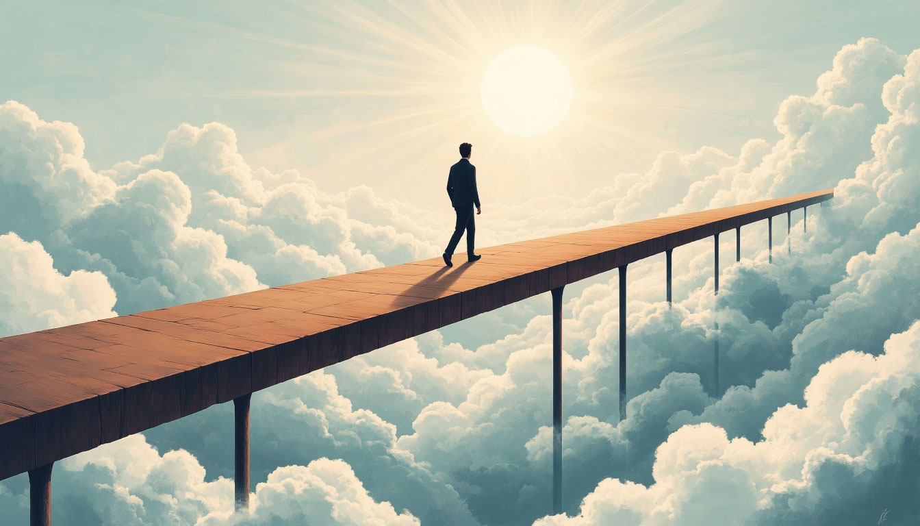 Иллюстрация концепции доверия будущему и появления ресурсов в нужный момент.