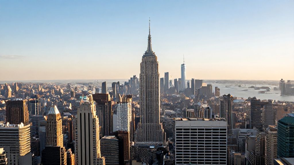 New York City financial district skyline representing the economic environment for taxpayers.
