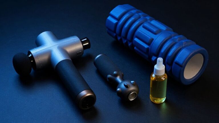 Профессиональные инструменты и инвентарь для спортивного массажа.