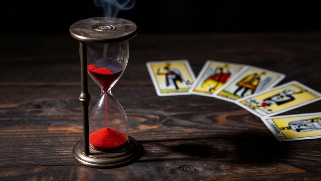 Песочные часы как символ скоротечности и последствий магических действий.