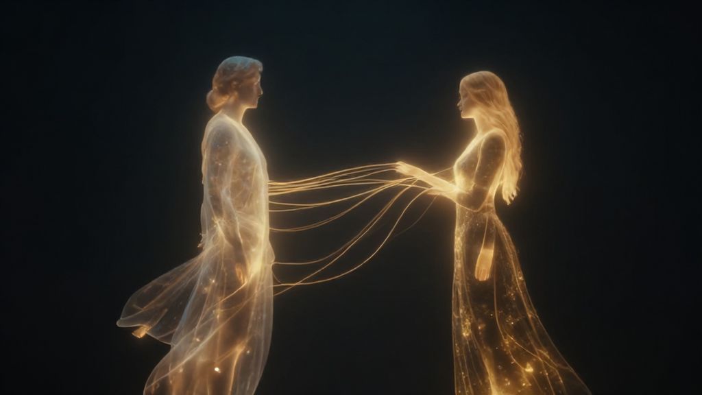 Энергетическое соединение двух душ в эзотерическом представлении.
