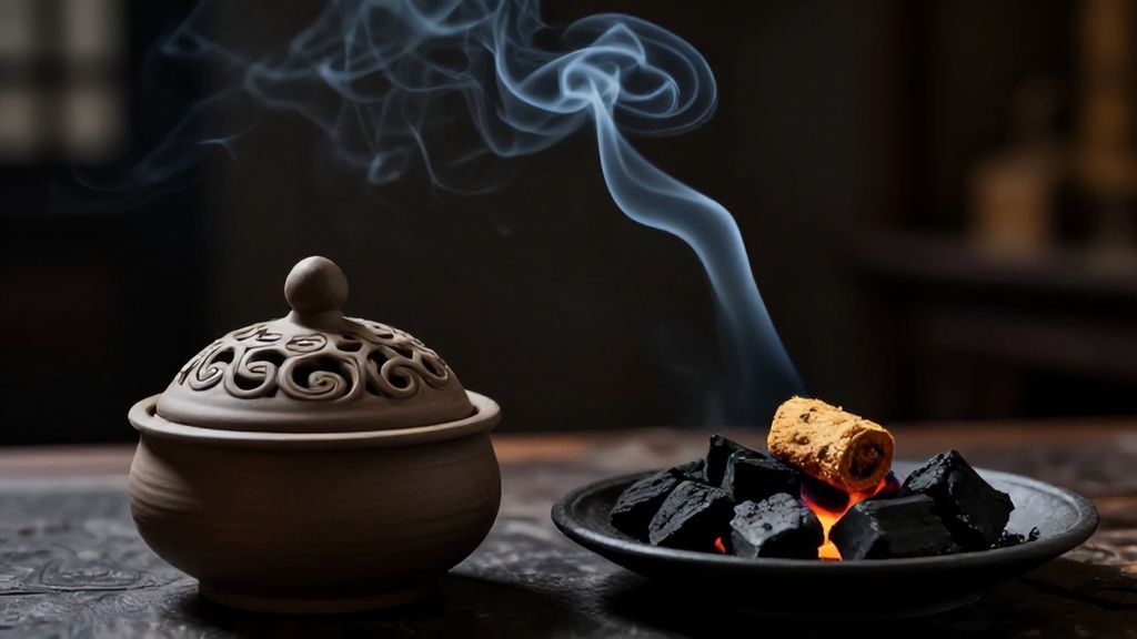 Дым от натурального ладана.