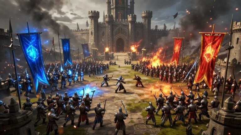 Масштабное сражение альянсов в Лордс Мобайл за захват базы