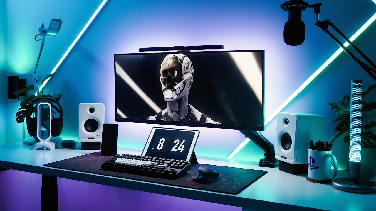 Профессиональный игровой комплект с подсветкой на рабочем столе